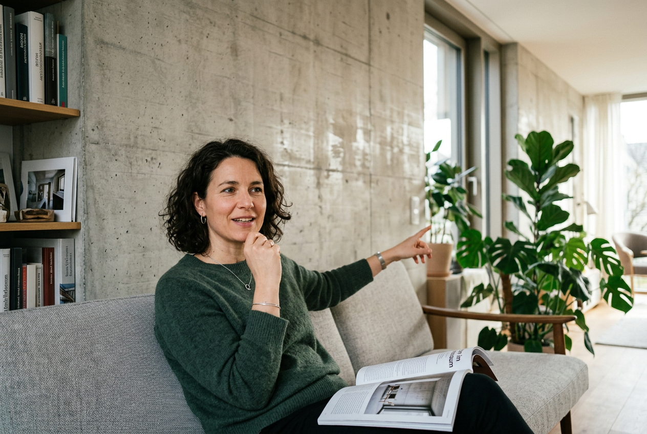 Gesa Vertes über Sichtbeton im Wohnraum – wie ein Industriematerial das Zuhause veränderte